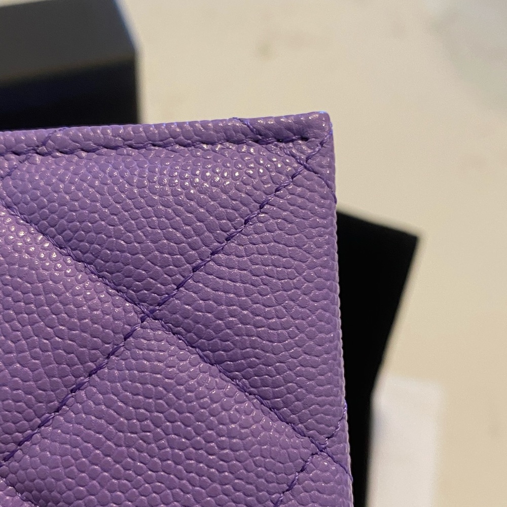 Chanel 20s Purple Flat Card Holder - Picture 10 of 14